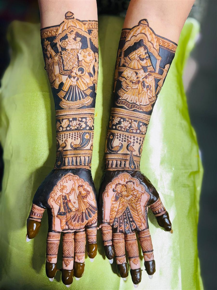 Bridal arms with doli and bride scenes
